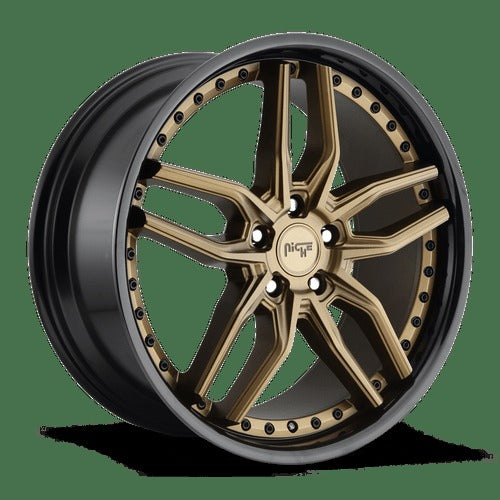 Niche 1PC M195 Methos 20" 5x112 Matte Bronze Black Bead Ring