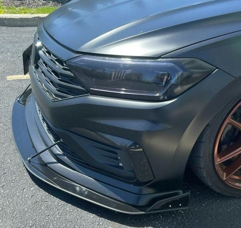 Ventus Autoworks Lip Version Front Splitter with Silver Support Rods - VW | MK7 | Jetta GLI (SCRATCH AND DENT)