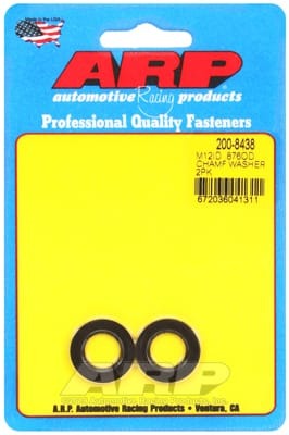 ARP M12 ID .876in OD Chamfer Black Washer Kit (Qty 2)