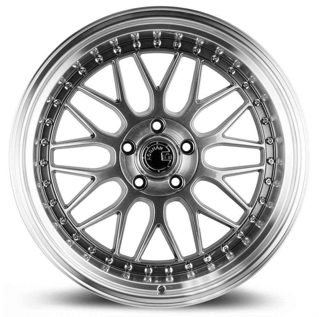 Aodhan AH02 19" 5x112 Hyper Black w/ Machined Lip