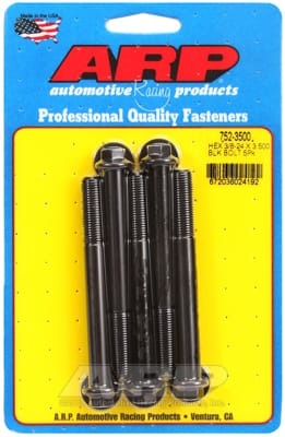 ARP 3/8-24 x 3.500 Hex Black Oxide Bolts (Set of 5)