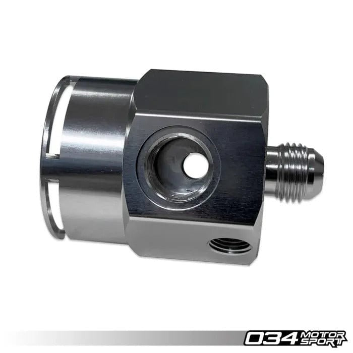 034Motorsport Fuel Pressure Regulator Housing Adapter (FPR Remote Mount) - Billet Aluminum