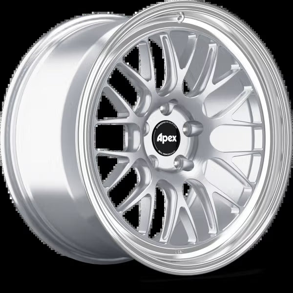 Apex ML-10RT 19x10" ET12 Wheels - 5x112mm / 66.6mm - Machined Lip Brushed Clear