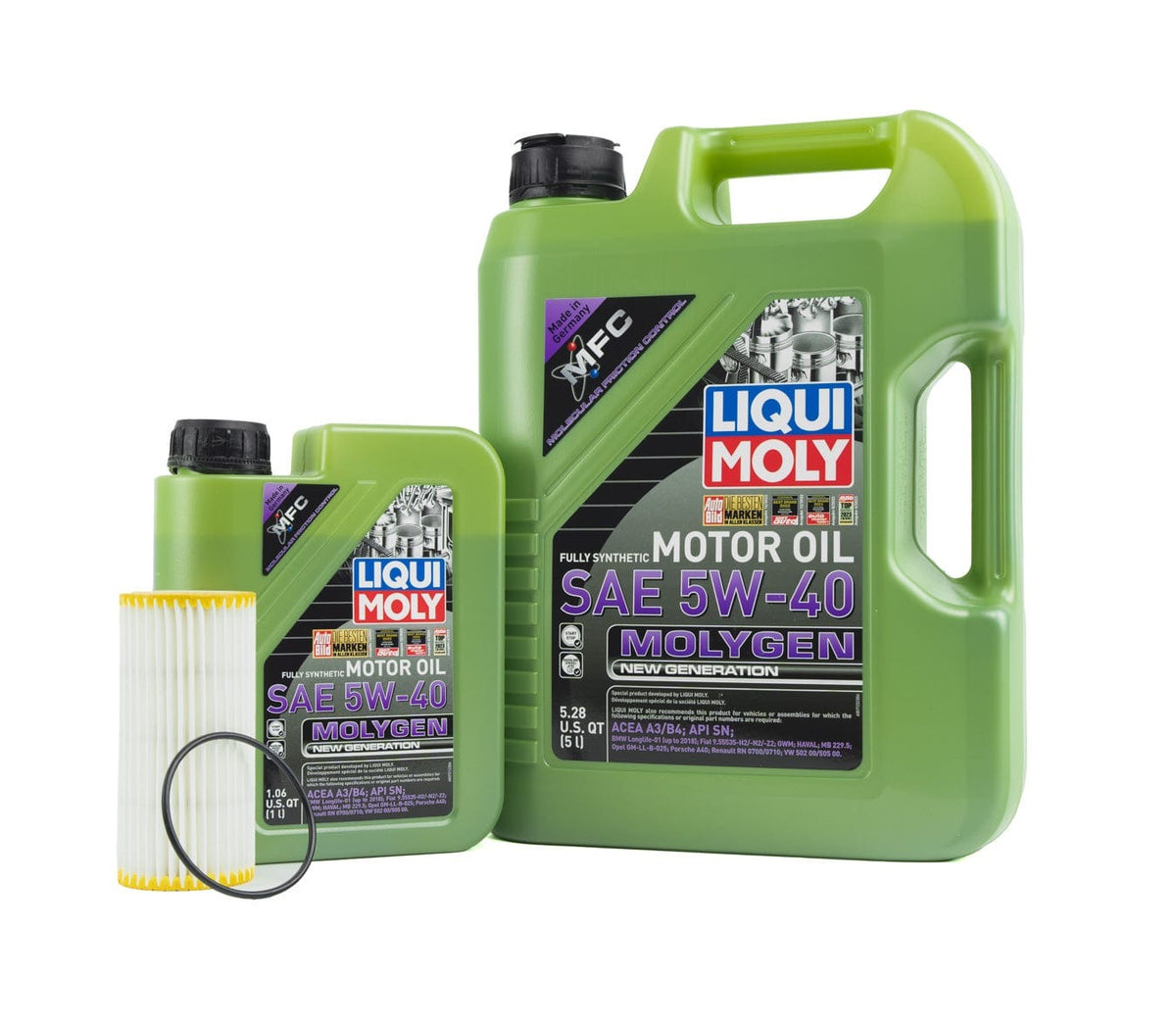 Oil Service Kit - Liqui Moly MolyGen 5w-40 - VW/Audi / Gen 3 / 1.8T / 2.0T