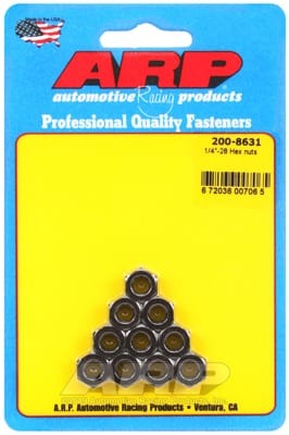 ARP 1/4-28 Hex Nut Kit (Set of 10)