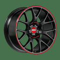 BBS CH-R 18" 5x112 Satin Black/Red Lip