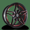 Marquee Wheels M3259 19" 5x112 Black / Red Milling