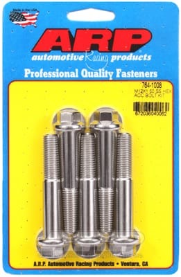ARP M12 x 1.50 x 70 SS Hex Bolts (Set of 5)