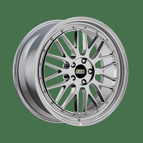 BBS LM 19" 5x112 Diamond Silver Center Diamond Cut Lip