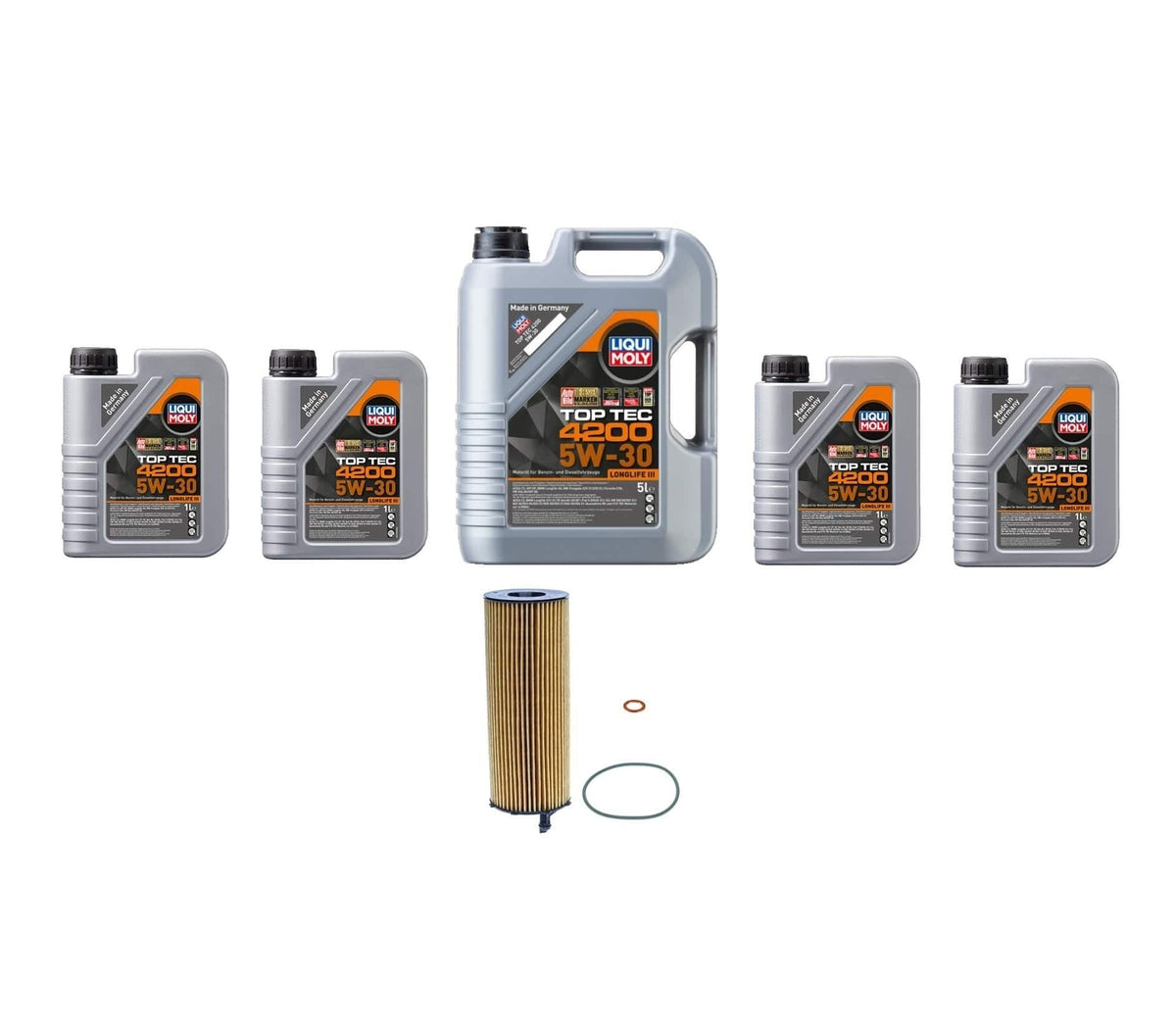Oil Service Kit - Liqui Moly TOP TEC 4200 SAE 5W-30 / 2009-2012 / 3.0L V6 TDi / Q7 / Touareg