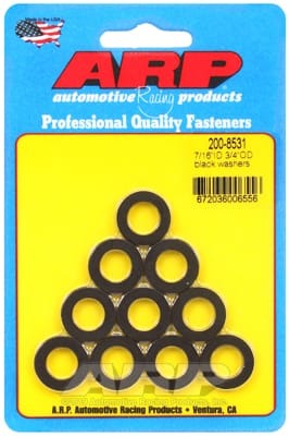 ARP 7/16in ID 3/4inOD Black Washers (Set of 10)