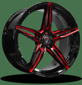 Marquee Wheels M8888 18" 5x112 Black / Red Milling