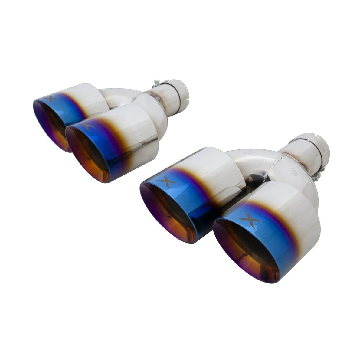 XForce Burnt Blue Look Quad 4.5 inch Tip - VW / MK7 / MK7.5 / Golf R