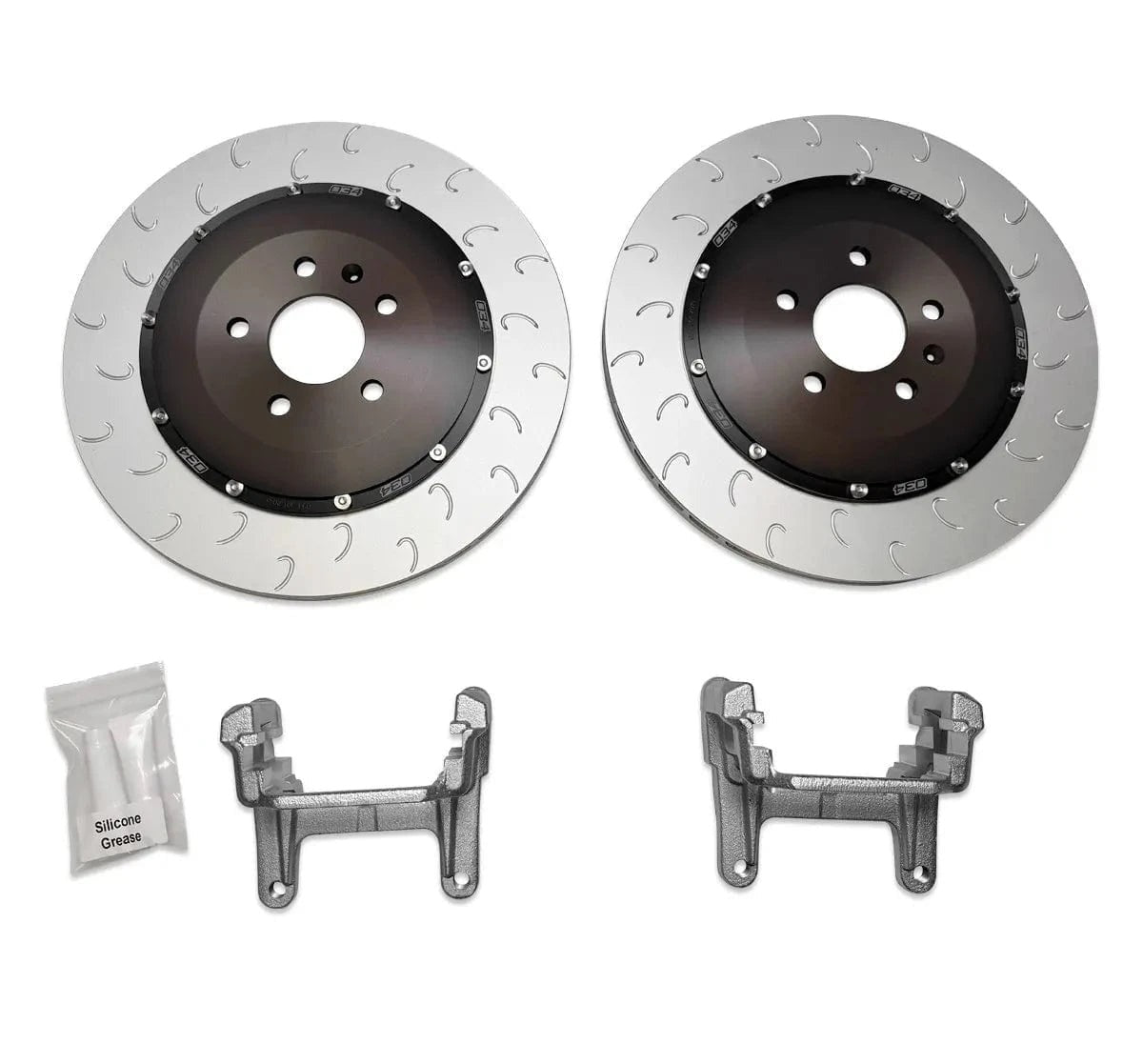 034 Motorsport 2-Piece Floating Rear Brake Rotor 370mm Upgrade for B9/B9.5 Audi A4/S4, A5/S5, Q5/SQ5, & RS4/RS5