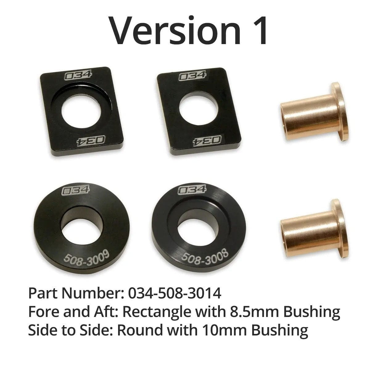 034Motorsport Billet Solid Shifter Bushing Kit - VW / Audi / Many Models (Check Fitment)
