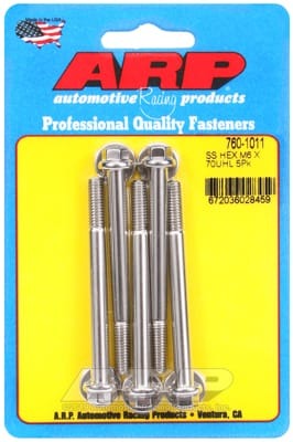ARP M6 x 1.00 x 70 SS Hex Bolts (Set of 5)