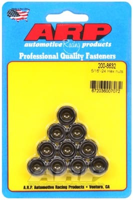 ARP 5/16 - 24 Hex Nut Kit (10 Pkg) Black Oxide