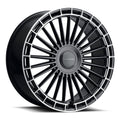 MV Forged MVF40 22" 5x110 up to 5x130 Gloss Black Diamond Ring (Custom Wheel)