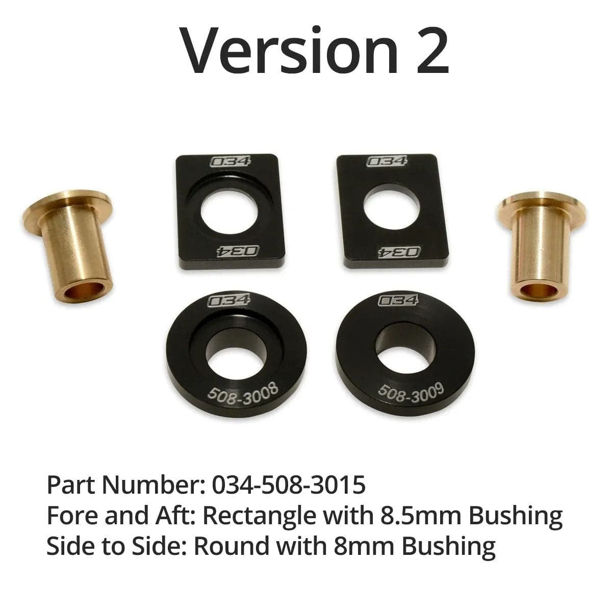 034Motorsport Billet Solid Shifter Bushing Kit - VW / Audi / Many Models (Check Fitment)