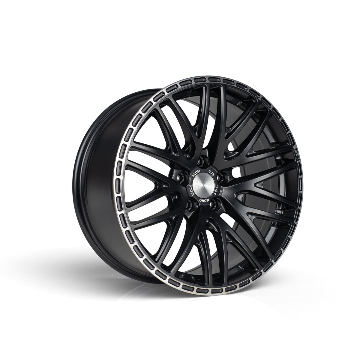 3SDM 0.75 18" 5x112 Matte Black w/ Machined Lip