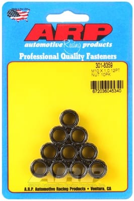 ARP M10 x 1.00 12-Point Nut Kit (Set of 10)
