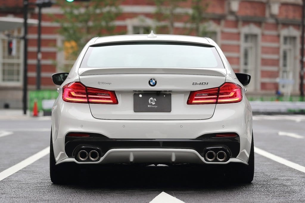 3D Design - 5 Series G30 M-Sport Rear Diffuser installs with OE M-Sport Diffuser