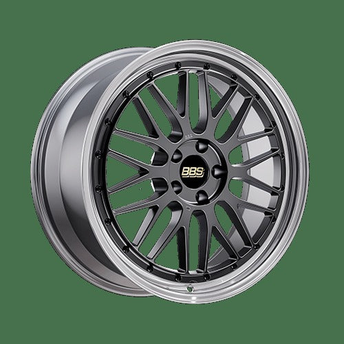 BBS LM 19" 5x112 Diamond Black Center Diamond Cut Lip