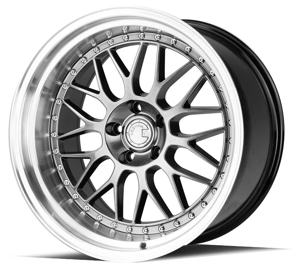 Aodhan AH02 19" 5x112 Hyper Black w/ Machined Lip