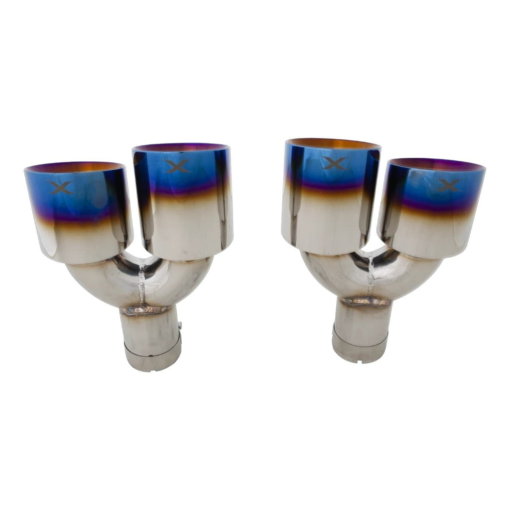 XForce Burnt Blue Look Quad 4.5 inch Tip - VW / MK7 / MK7.5 / Golf R