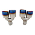XForce Burnt Blue Look Quad 4.5 inch Tip - VW / MK7 / MK7.5 / Golf R