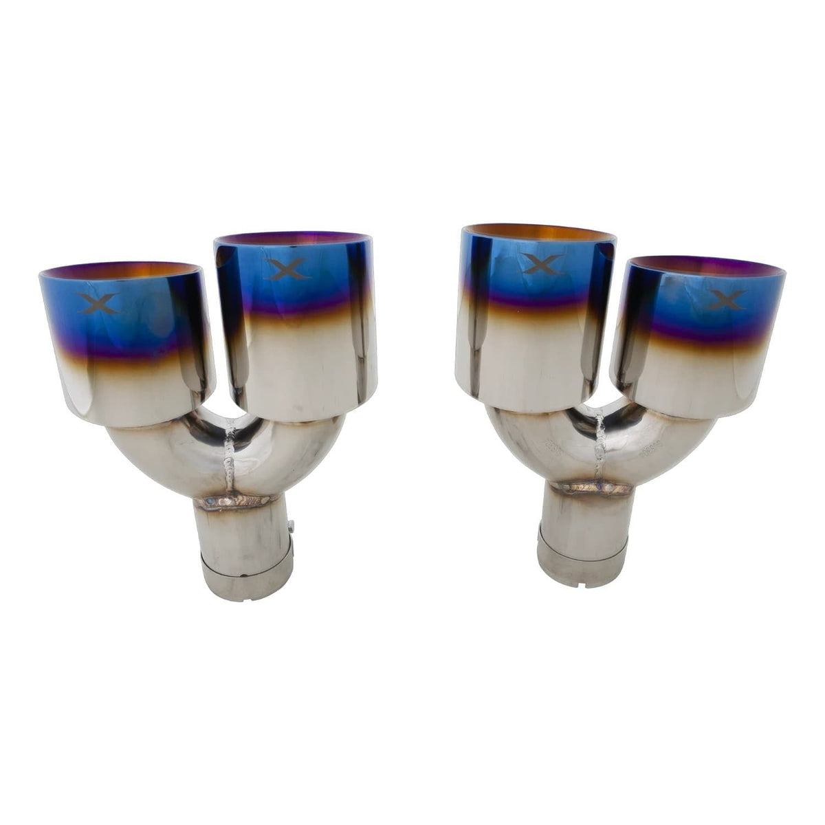 XForce Burnt Blue Look Quad 4.5 inch Tip - VW / MK7 / MK7.5 / Golf R