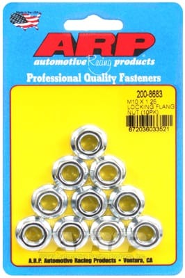 ARP M10 x 1.25 Locking Flange Nut Kit (Set of 10)