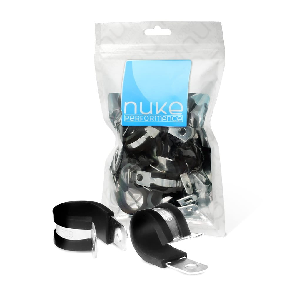 Nuke Performance Stainless Steel P-Clamp for AN-4 AN fuel hose 10pcs