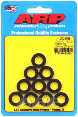 ARP M10 ID 3/4in OD Black Chamfer Washers (Set of 10)