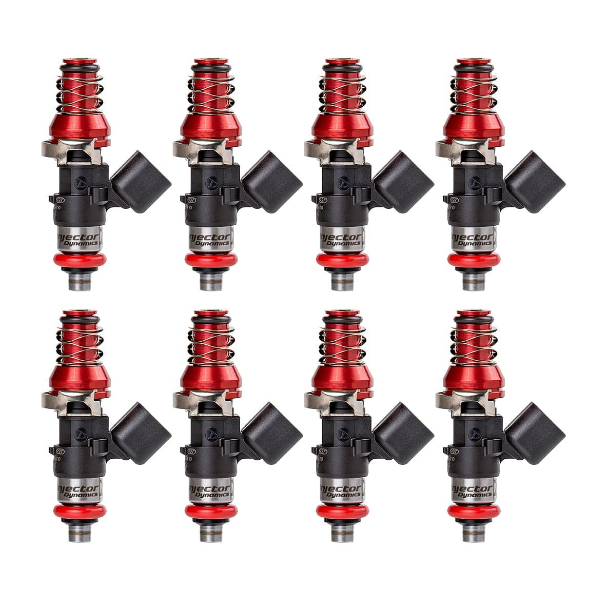 Injector Dynamics ID1050X Injectors 14mm Purple Adaptor Tops Denso Lower (Set of 8)