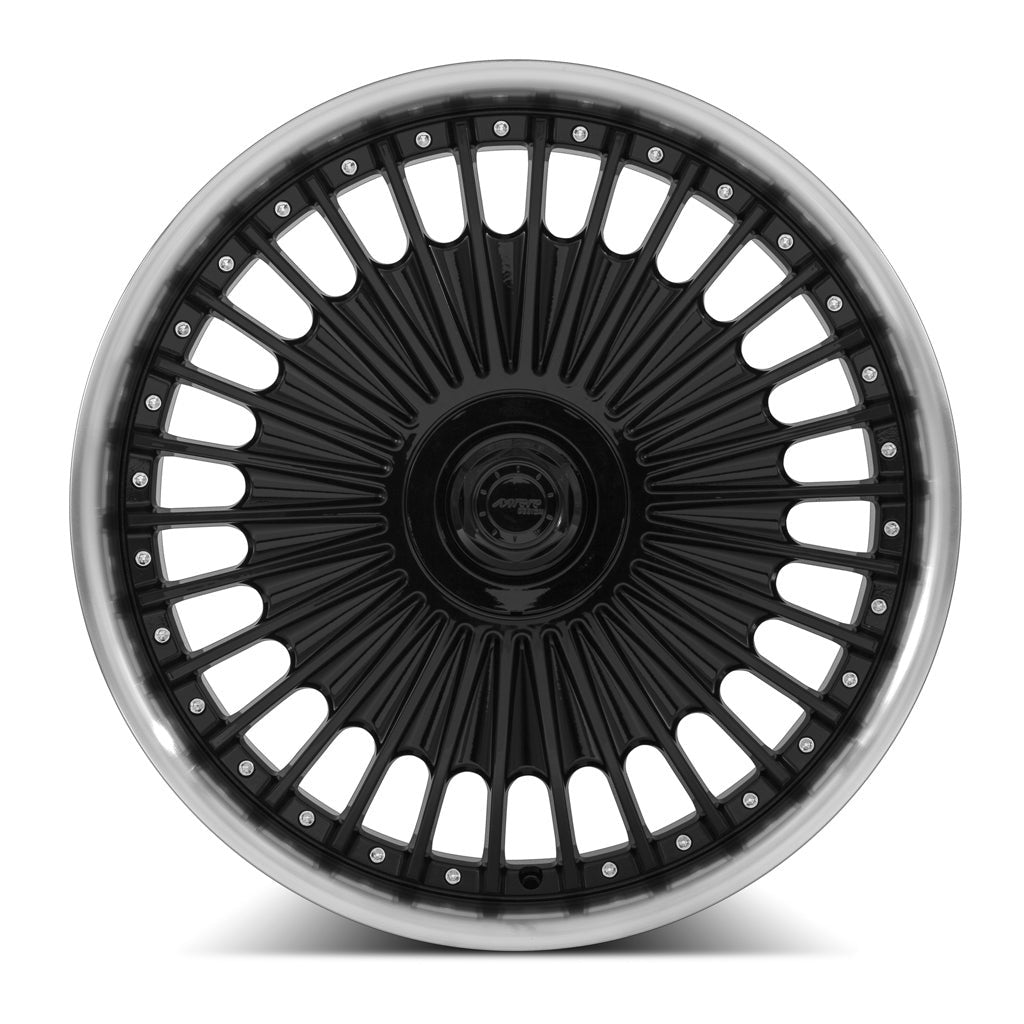 MRR VP4 22" 5x120 Black Machined Lip