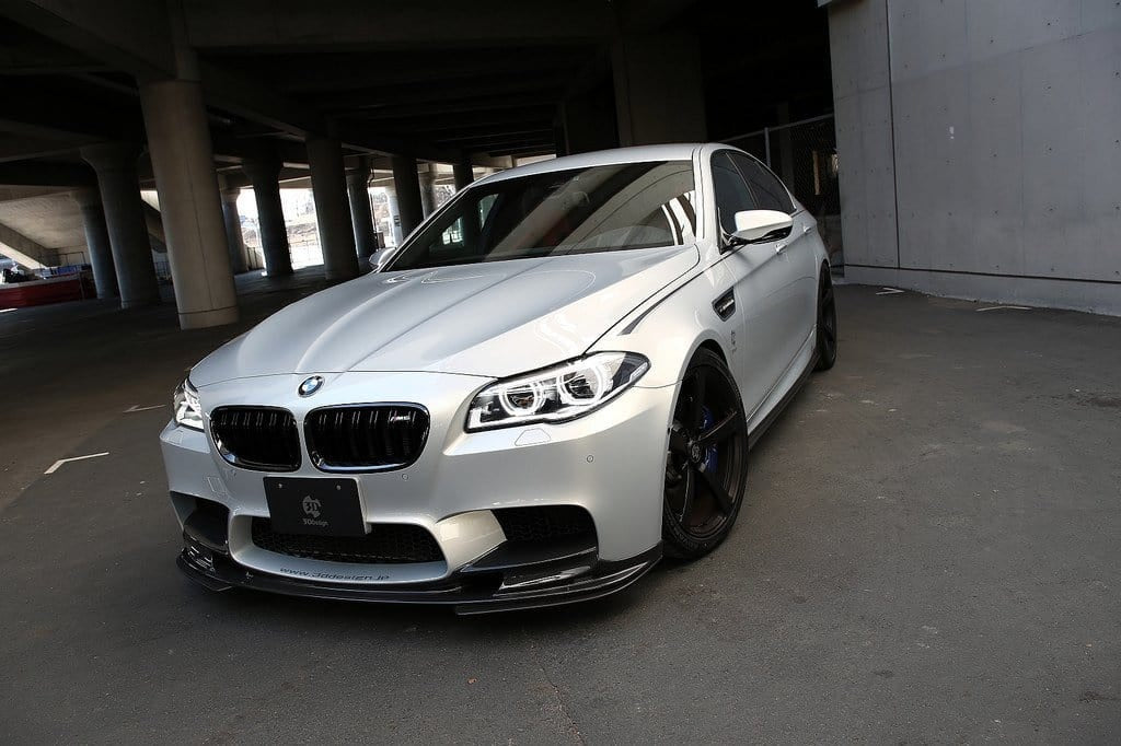 3D Design - M5 F10 Front Lip Spoiler w/Under Splitters Carbon
