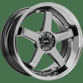 F1R FC5 18" 5x112 Hyper Black w/ Polish Lip