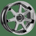 F1R FC7 18" 5x114.3 Hyper Black w/ Polish Lip