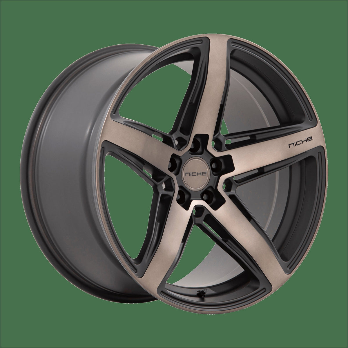 Niche Cast Teramo 20" 5x112 Matte Black W/ Double Dark Tint Face