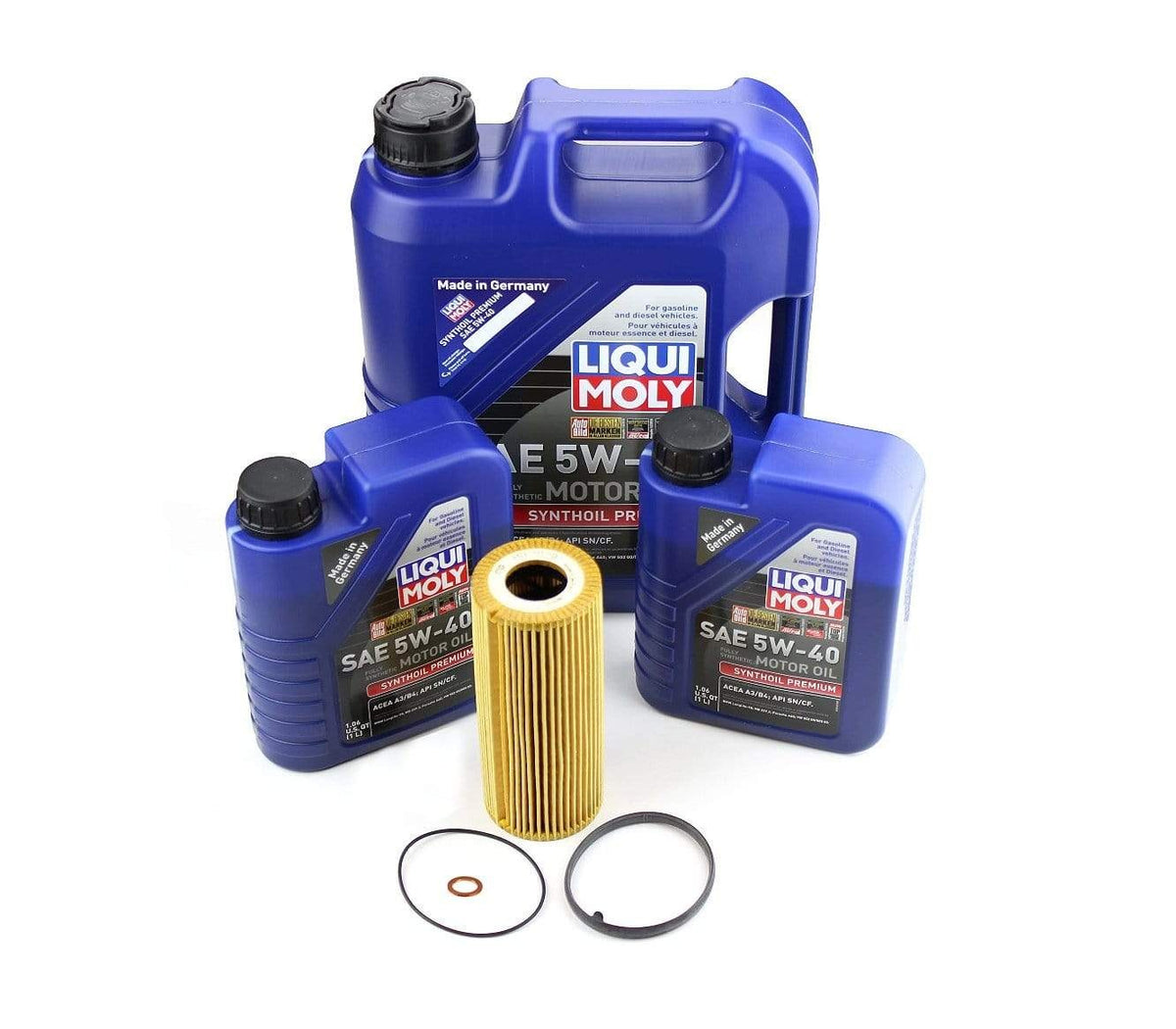Oil Service Kit - Liqui Moly Leichtlauf High Tech 5w40 - VW/Audi / B7 / B8 / A4 / A5 / SQ5 / Touareg / & More