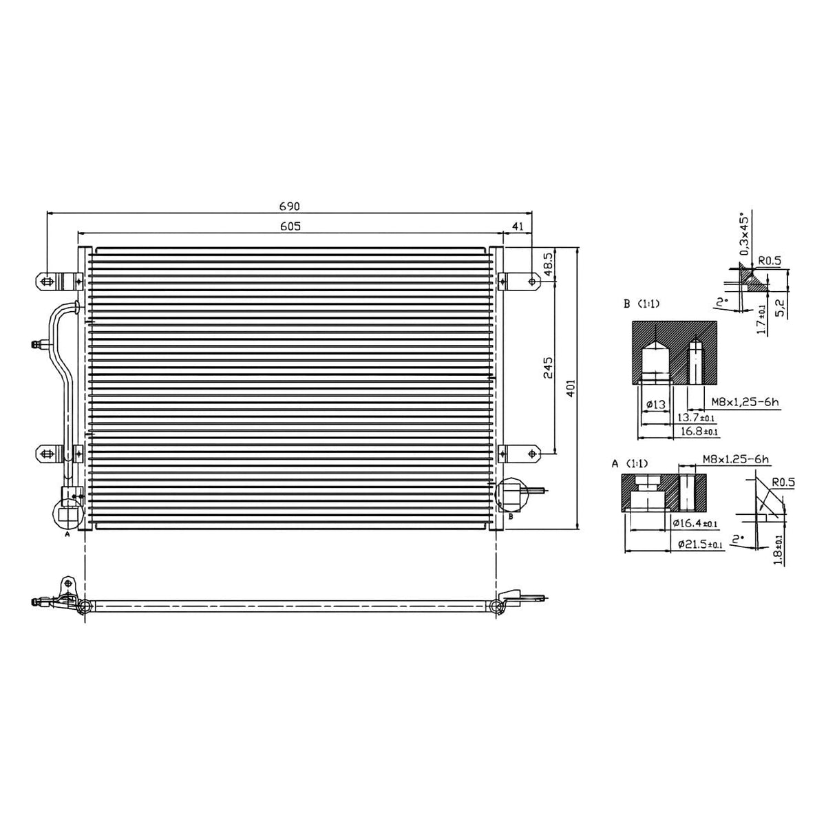 Air Conditioning Condenser - VW/Audi