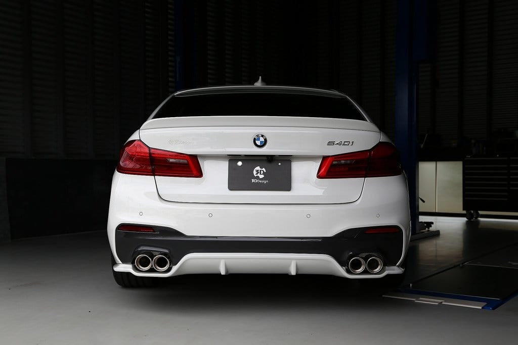 3D Design - 5 Series G30 M-Sport Rear Diffuser installs with OE M-Sport Diffuser