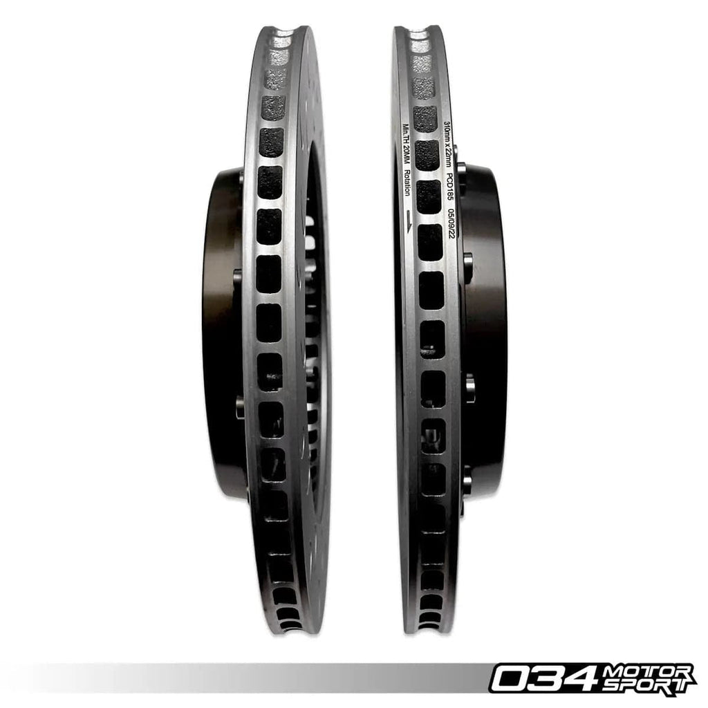 034Motorsport 2-Piece Floating Rear Brake Rotor 310mm Upgrade - VW/Audi / MQB / EVO4