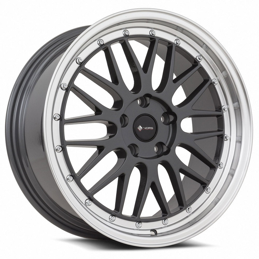 VORS VR8 18" 4x100 Hyper Black Machined Lip