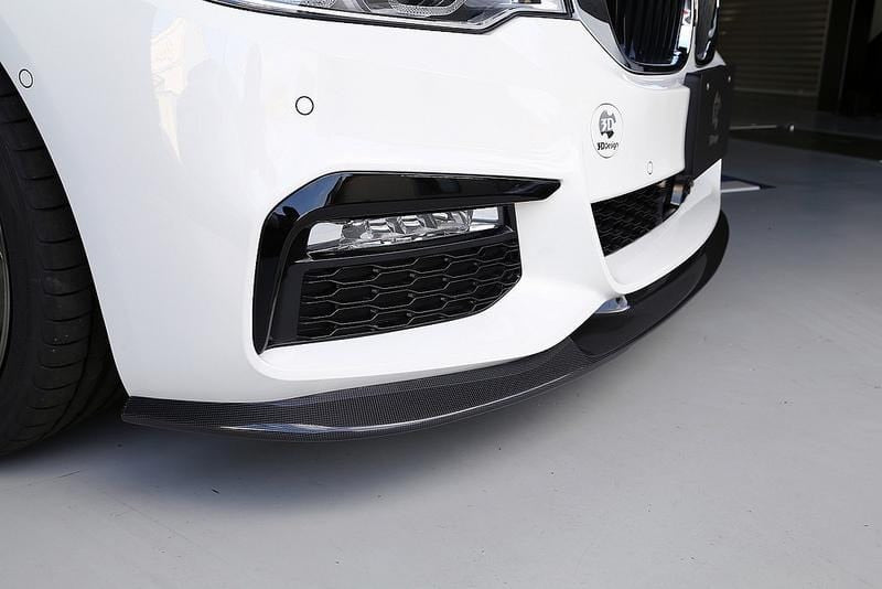 3D Design - 5 Series G30 M-Sport Front Lip Spoiler Msport Only Carbon