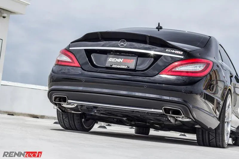 RENNtech Stainless Steel Sport Mufflers - Mercedes / C218 CLS550 / W212 E550 / M278 /4.7L V8 BiTurbo