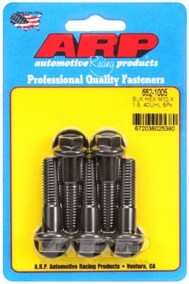 ARP M10 x 1.50 x 40 Hex Black Oxide Bolts (Set of 5)