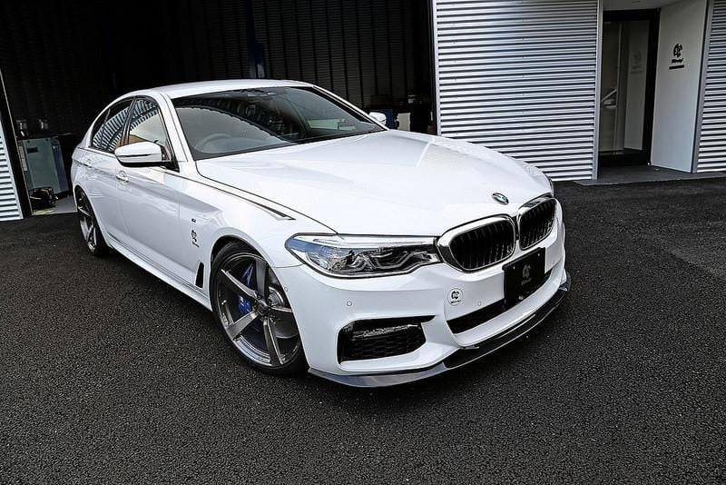 3D Design - 5 Series G30 M-Sport Front Lip Spoiler Msport Only Carbon