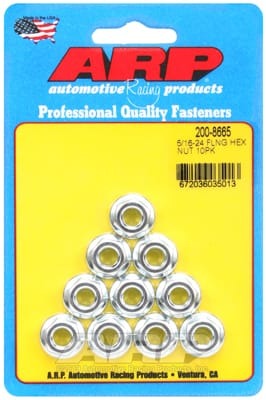 ARP 5/16-24 hex Flanged Nut Chrome Moly (Set of 10)